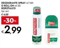 Bennet Deodorante spray o roll on BOROTALCO offerta