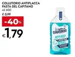 Bennet Collutorio antiplacca PASTA DEL CAPITANO offerta