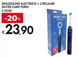 Bennet Spazzolino elettrico + 3 ricambi SILVER CARE PURO offerta