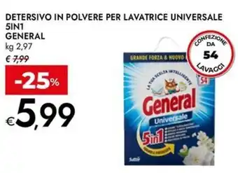 Detersivo in polvere per lavatrice universale 5in1 GENERAL