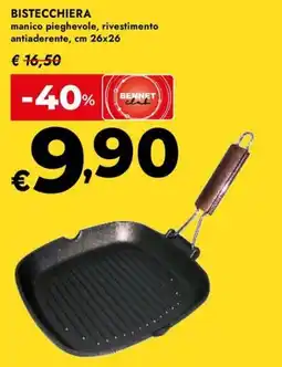 Bennet Bistecchiera manico pieghevole, rivestimento antiaderente offerta