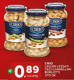 Extra Supermercati Cirio legumi lessati ceci/cannellini/ borlotti offerta
