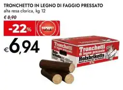 Bennet Tronchetto in legno di faggio pressato alta resa clorica offerta