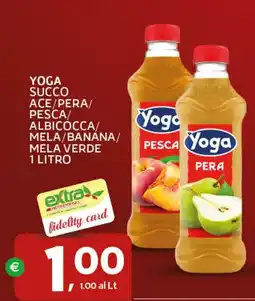 Extra Supermercati Yoga succo ace/pera/ pesca/ albicocca/ mela/banana/ mela verde offerta