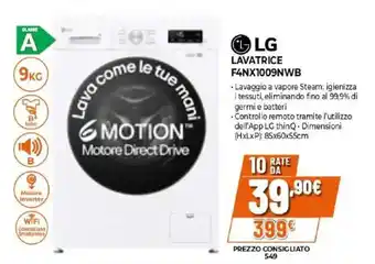 LG LAVATRICE F4NX1009NWB