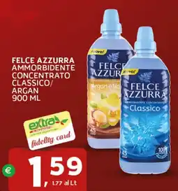 Extra Supermercati Felce azzurra ammorbidente concentrato classico/ argan offerta