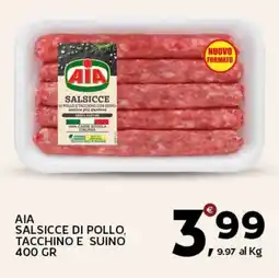 Extra Supermercati Aia salsicce di pollo, tacchino e suino offerta