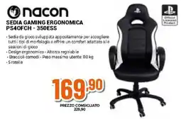 Expert nacon SEDIA GAMING ERGONOMICA PS40FCH - 350ESS offerta