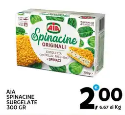 Extra Supermercati Aia spinacine surgelate offerta
