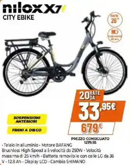 Expert Niloxx7 city ebike offerta