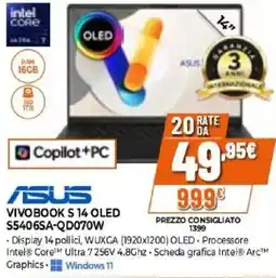 Expert ASUS VIVOBOOK S 14 OLED S5406SA-QD070W offerta