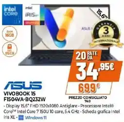 Expert ASUS PREZZO CONSIGLIATO F1504VA-BQ232W offerta