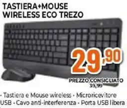 Expert Tastiera+mouse wireless eco trezo offerta
