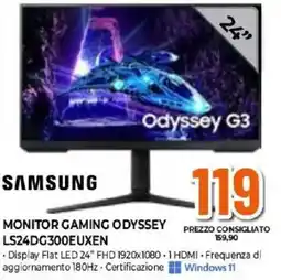 Expert SAMSUNG MONITOR GAMING ODYSSEY LS24DG300EUXEN offerta