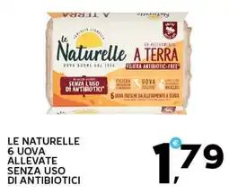 Extra Supermercati Le naturelle 6 uova allevate senza uso di antibiotici offerta