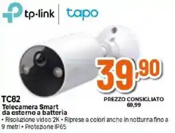 Expert tp-link/ tapo TC82 Telecamera Smart da esterno a batteria offerta