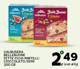 Extra Supermercati Galbusera bellebuone fette fichi/mirtilli/ cioccolato/semi offerta