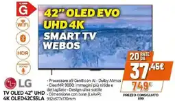 Expert LG TV OLED 42" UHD 4K OLED42C55LA offerta
