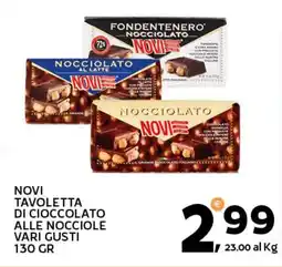 Extra Supermercati Novi tavoletta di cioccolato alle nocciole offerta