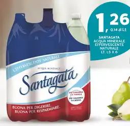 Extra Supermercati Santagata acqua minerale effervescente naturale offerta