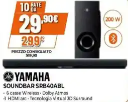 Expert YAMAHA SOUNDBAR SRB40ABL offerta