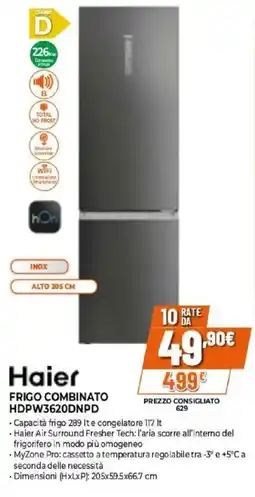 Expert Haier FRIGO COMBINATO HDPW3620DNPD offerta