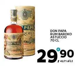 Extra Supermercati Don papa rum baroko astuccio offerta