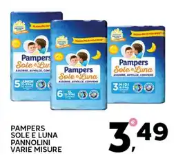 Extra Supermercati Pampers sole e luna pannolini varie misure offerta