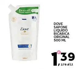 Extra Supermercati Dove sapone liquido ricarica original offerta