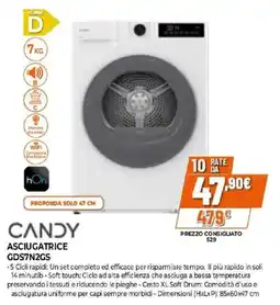 Expert CANDY ASCIUGATRICE GDS7N2GS offerta