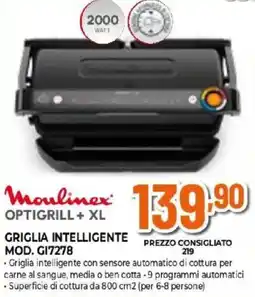 Expert Moulinex OPTIGRILL+ XL GRIGLIA INTELLIGENTE MOD. G17278 offerta