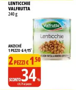 Tigros Lenticchie VALFRUTTA offerta
