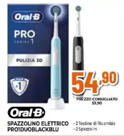 Expert Oral-b spazzolino elettrico pro1duoblackblu offerta