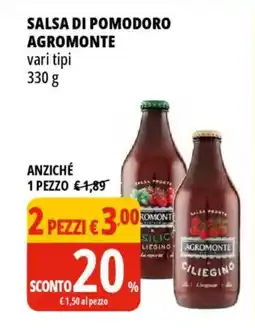 Tigros Salsa di pomodoro AGROMONTE offerta