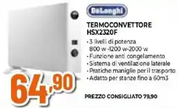 Expert DeLonghi TERMOCONVETTORE HSX2320F offerta