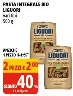 Tigros Pasta integrale bio LIGUORI offerta