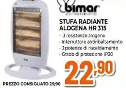 Expert bimar STUFA RADIANTE ALOGENA HR 315 offerta