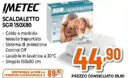 Expert IMETEC SCALDALETTO SGR 150X80 offerta
