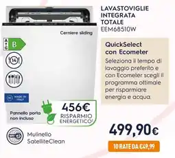 Unieuro Electrolux LAVASTOVIGLIE INTEGRATA TOTALE EEM68510W offerta