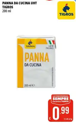 Tigros Panna da cucina uht TIGROS offerta