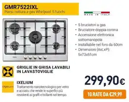 Unieuro Whirlpool GMR7522IXL offerta