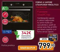 Unieuro AEG FORNO A VAPORE STEAMCRISP PIROLITICO TR6PB531SB offerta