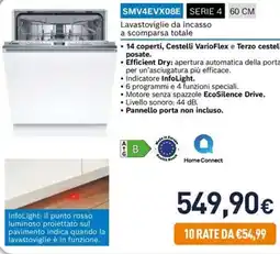 Unieuro BOSCH SMV4EVX08E SERIE 4 offerta