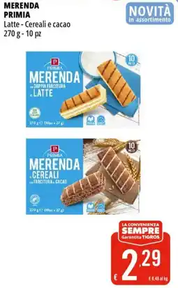 Tigros Merenda PRIMIA offerta