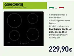 Unieuro IGNIS GS09Q60NE Piano induzione offerta