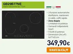 Unieuro IGNIS GB29B77NE Piano induzione offerta