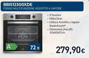 Beko BBIS12300XDE FORNO MULTIFUNZIONE ASSISTITO A VAPORE