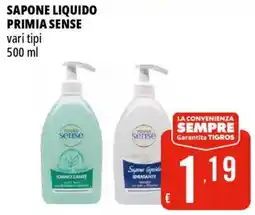 Tigros Sapone liquido PRIMIA SENSE offerta