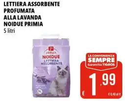 Tigros Lettiera assorbente profumata alla lavanda NOIDUE PRIMIA offerta