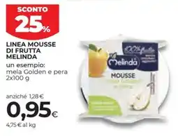Coop Linea mousse di frutta MELINDA offerta